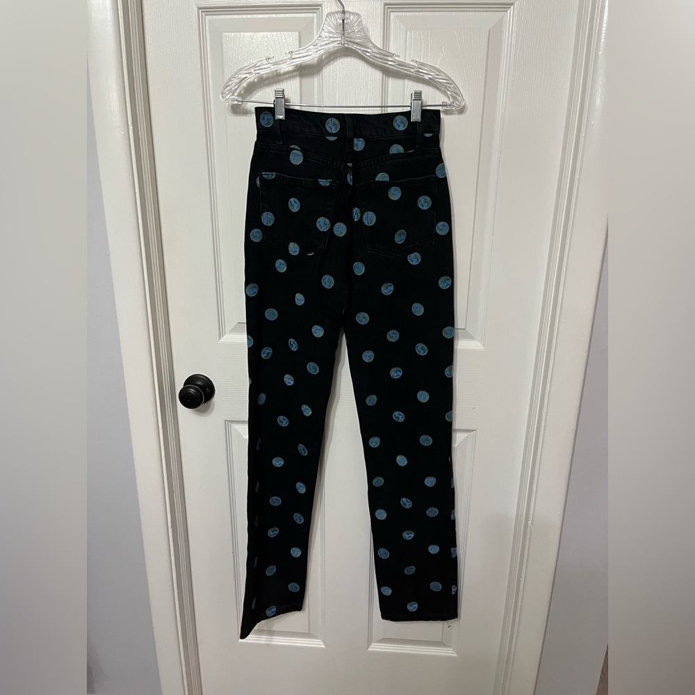 REFORMATION Earth Embroidered High Rise Straight Long Jeans 24 - Picture 10 of 10